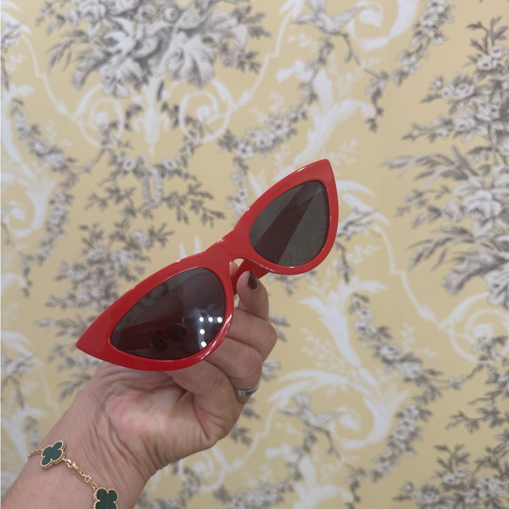 Celine Bold Red Cat-Eye Sunglasses